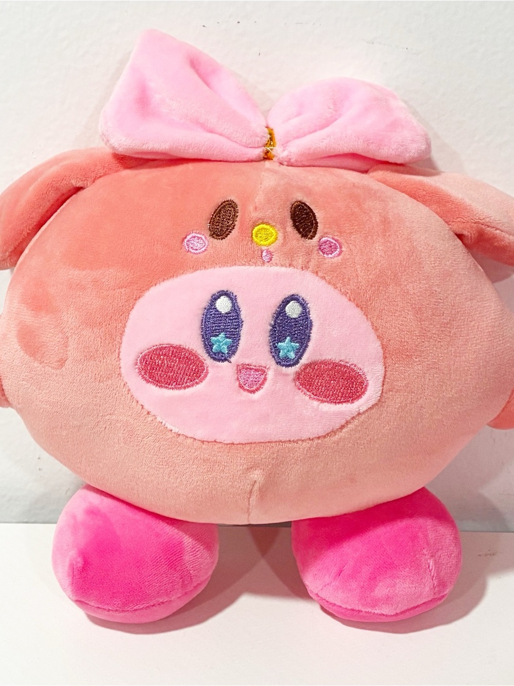 Kirby Pink Double Face Plush Stuffed Animal Suction Cup Car Hanger - Picture 1 of 3